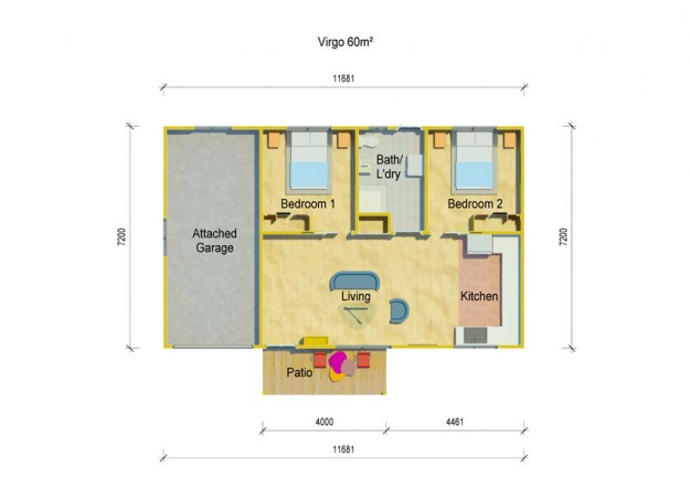 Virgo Floor Top View